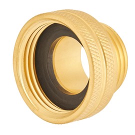 Brass Garden Hose Adapter, 3/4” GHT Male x 1”NPT Female Connector,GHT to NPT Adapter Brass Fitting,Brass Garden Hose to Pipe vacuum Connect (3/4” GHT Male x 1”NPT Female)