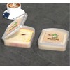 Baoyemes Portable Toast Bread Sandwich Box, Easy to Clean Bread Box, Reusable, Food Grade Transparent Sandwich Box (White)