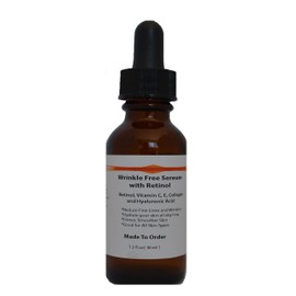 Wrinkle Free Serum with Retinol, Vitamin C and E, Collagen, and Hyaluronic Acid (1.2oz)
