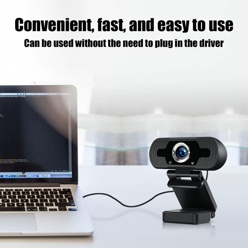 RIBHNXHI 1080P Webcam HD N5 with Built-in Microphone, 110 Degree