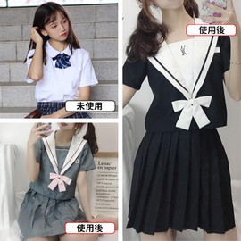 DEVENTORZ Uniform, Ribbon Extender, Extension Adjuster, Girls' Uniform Accessories, Bow Tie, Extension Belt, Extension String, School Ribbon, School Uniform, Uniform, JK, Solid Color, Set of 2 B