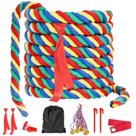 Hxezoc Field Day Tug of War Rope for Kids and Adults, Outdoor Lawn Yard Family Reunion Birthday Games, Team Building Games for Carnival Party, Outside Backyard Camping Picnic Party, School Party