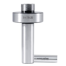Accusize Industrial Tools 3/4" Straight Shank for Boring Head, Threaded 7/8"-20, Fits 2" Boring Head (0350-0002), 0350-0107