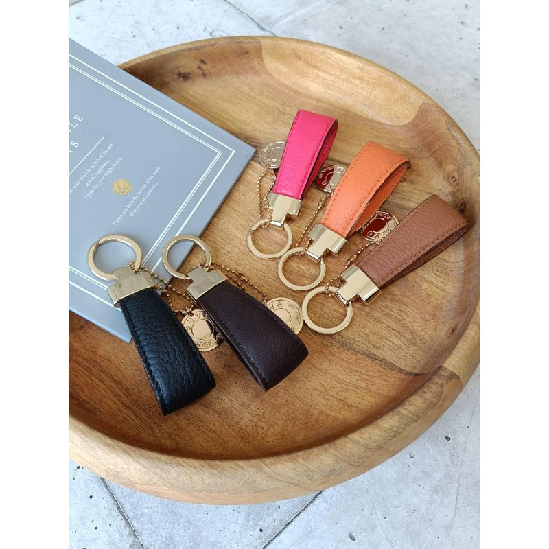 [mauve] 本革キーリング（キャメル）