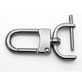 CRAFTMEMORE 2pcs Detachable Snap Hook Swivel Clasp w/Screw Bar VT99 Bag Strap Hardware Replacement (5/8 Inch, Gunmetal)