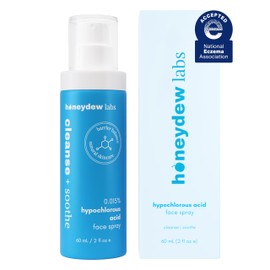 Hypochlorous Acid Spray – Dermatologist Tested HOCl Facial Cleanser for Sensitive, Acne-Prone & Irritated Skin – Soothes Redness, Eczema, Rashes & Itching – Skin Repair Spray, 2 fl oz - Honeydew Labs