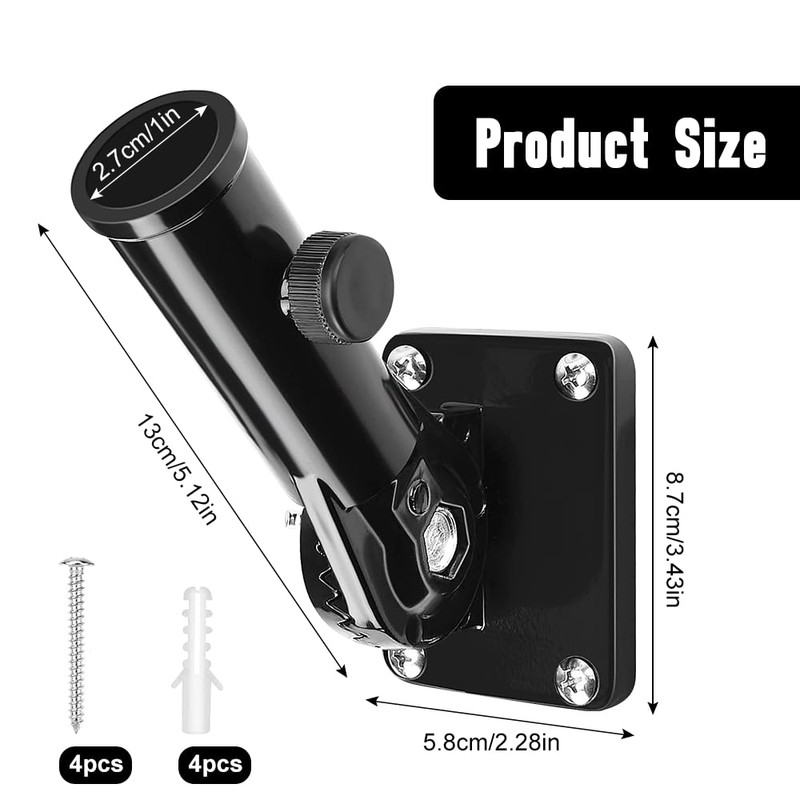 yotutun Adjustable Flag Pole Holder with Screws Wall Mounting Flag