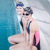 Deokke Fabric Swim Cap Elastic Breathable Cloth Swimming Cap Fit