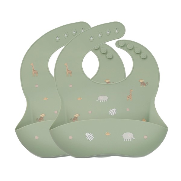 noüka Baby Feeding Bib | 100% Food-Grade Silicone | Comes