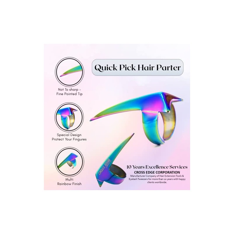 Quick Braid Aid Finger Parting Tool & Sectioning Rings Set-