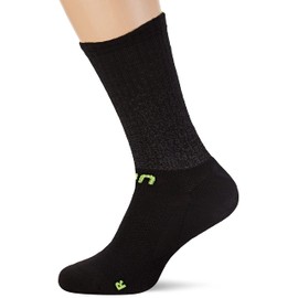 UYN Men's Cycling Aero Winter Socks, Black/Lime