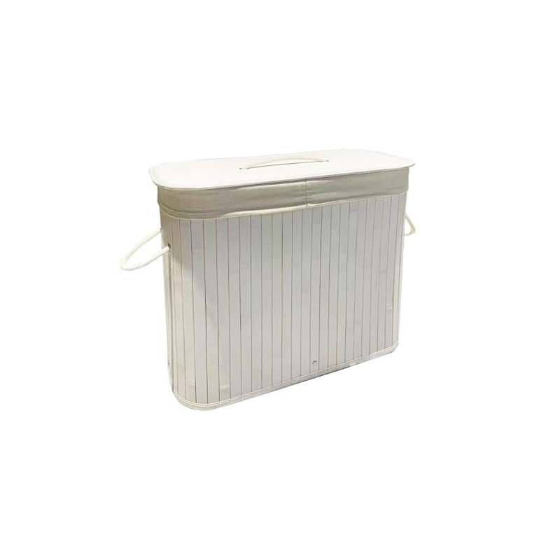 Bamboo Toilet Paper Basket, 8 Gallons (30L), Sturdy Bathroom Storage