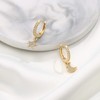 S925 Sterling Silver Post Huggie Hoop Earrings, 14K Gold Plated