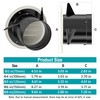 HG Power 3 Inch Soffit Vents, ABS Plastic Air Duct