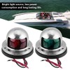 1 Pair of Stainless Steel Red & Green LED Navigation