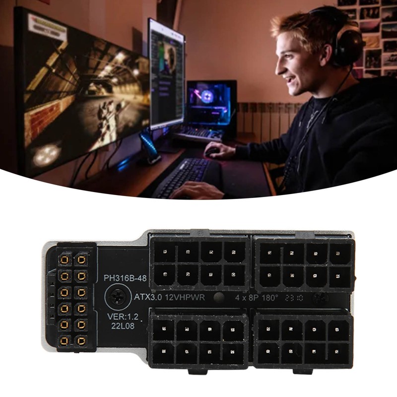 ATX 4 8P Up Angled Adapter 32P To 16P 600W