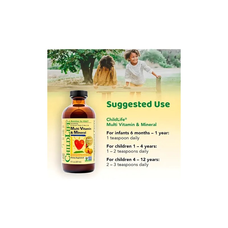 Multivitamínico Líquido Para Niños Naranja Y Mango 240 Ml Sabor