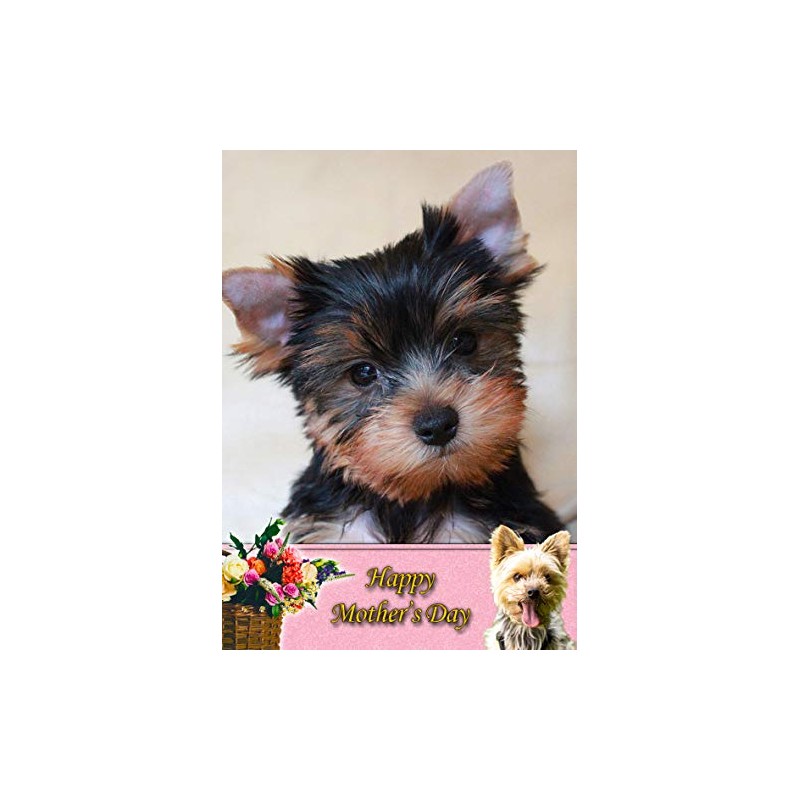 Yorkie/Yorkshire Terrier Dog Mothers Day Card