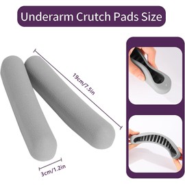 Underarm Crutch Pads Replacement Crutch Pads, 1Pair Replacement Underarm Crutch Pads,Underarm Crutch Pad Replacement,Crutch Pads Grey Underarm Crutch Pads Replacement Crutch Pads Comfort Armpits Pads
