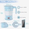 HYTRIC Travel Electric Kettle, 700ML Foldable Small Electric Kettle BPA-Free,