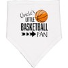 inktastic Uncle's Little Basketball Fan Baby Bandana Bib White and