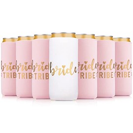 Prazoli Bachelorette Can Coolers Slim (12) - Bachelorette Gifts for Bridal Party Gifts , Bachelorette Party Supplies for Women , Bridal Shower Party Favors & Bachelorette Party Decorations , Accessory