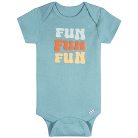 Onesies Brand unisex-baby 8-pack Short Sleeve Mix & Match Bodysuits, Fun Fun Fun, 0-3 Months