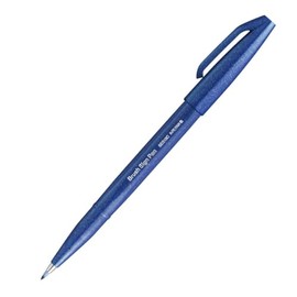 Pentel SES15C-E Felt-Tip Pen With Flexible Brush-Like Tip Blue Ink