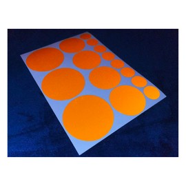 Veloviz Reflective Circle (Assorted) Orange Die-Cut Vinyl Cargo Bike Stickers Decals