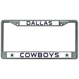 Rico Industries Unisex Standard Chrome Sports Fan License Plate Frames, Team Color, 6 x 12.25- US