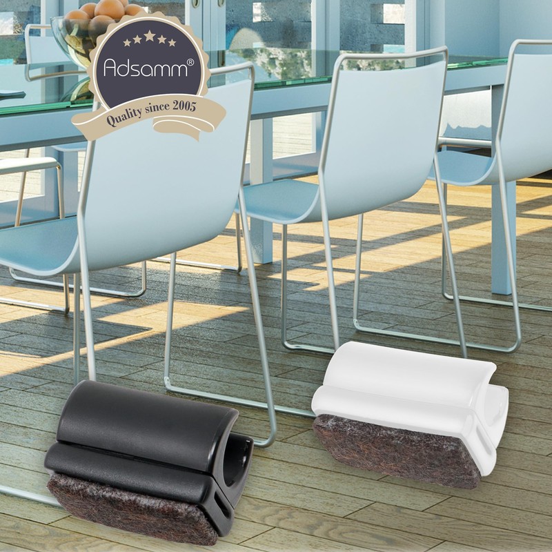 Adsamm® / 4 x Clamping Shell Gliders with Felt /