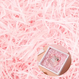 200 g Gift Filling Material, Filling Material for Gift Box, Shredded Paper for Gift Box, Filling Material Gift Box, Provide Good Protection and Decoration for Gifts (Light Pink)