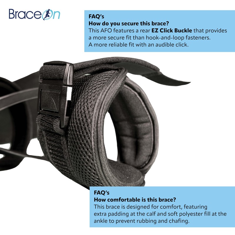 Brace On AFO S-Type - Drop Foot Stabilizer Brace, Moldable,