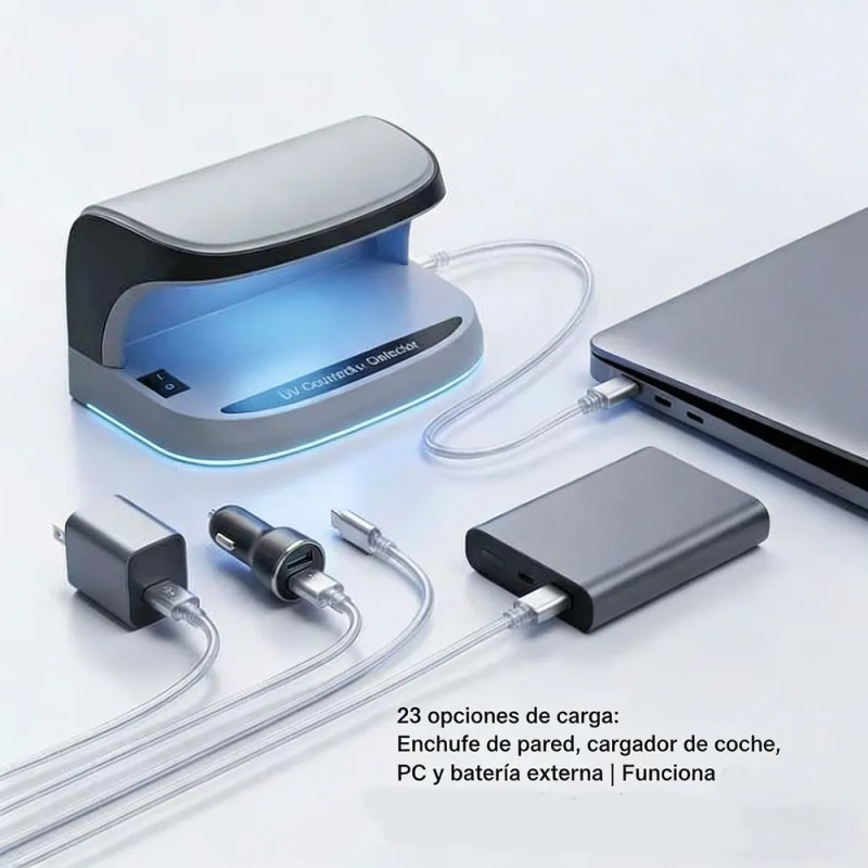 Detector De Billetes De Lampara Uv Automático Portátil