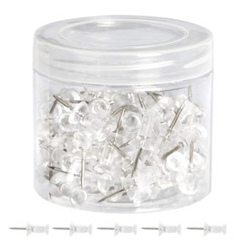 Transparente Reißzwecken mit Aufbewahrungsbox 120 Stück Durchsichtig Reißnägel Pins für Pinnwände, Korktafeln, Wandkarten, DIY-Projekte und Büroorganisation