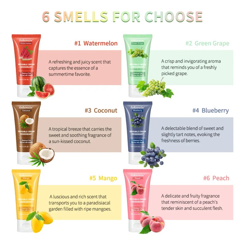 Desodorante Para Todo El Cuerpo, Desodorante En Crema 73ml