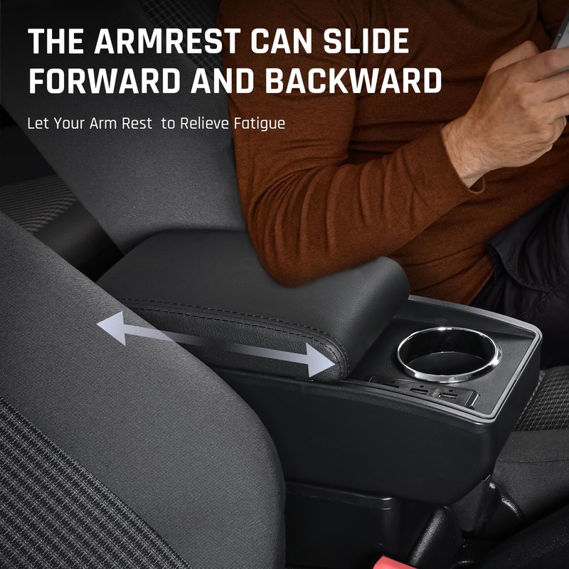 YJYWZH Car Armrest Storage Box for Honda Fit Jazz 2009-2013