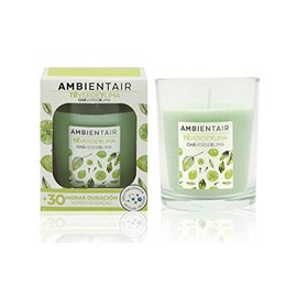Ambientair VV001TVAA Vela Aromática 30hrs Aroma a Té Verde, Blanco
