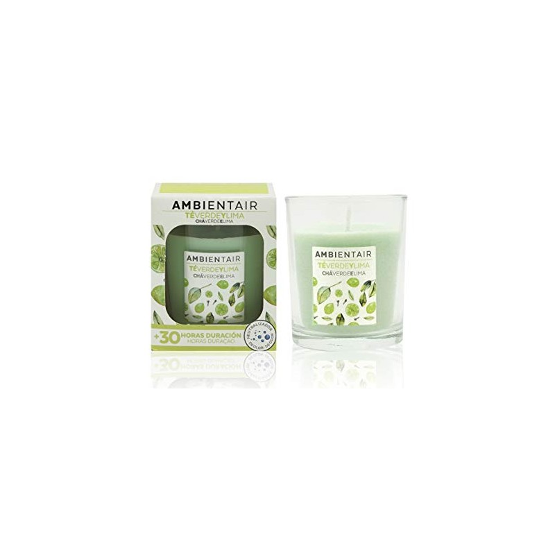 Ambientair VV001TVAA Vela Aromática 30hrs Aroma a Té Verde, Blanco