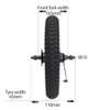 12 Inch Kids Bike Back Wheels Replacement with Solid Air