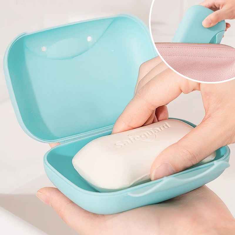 2 Pieces Soap Dish With Lock, Creative Soap Dish, Portable
