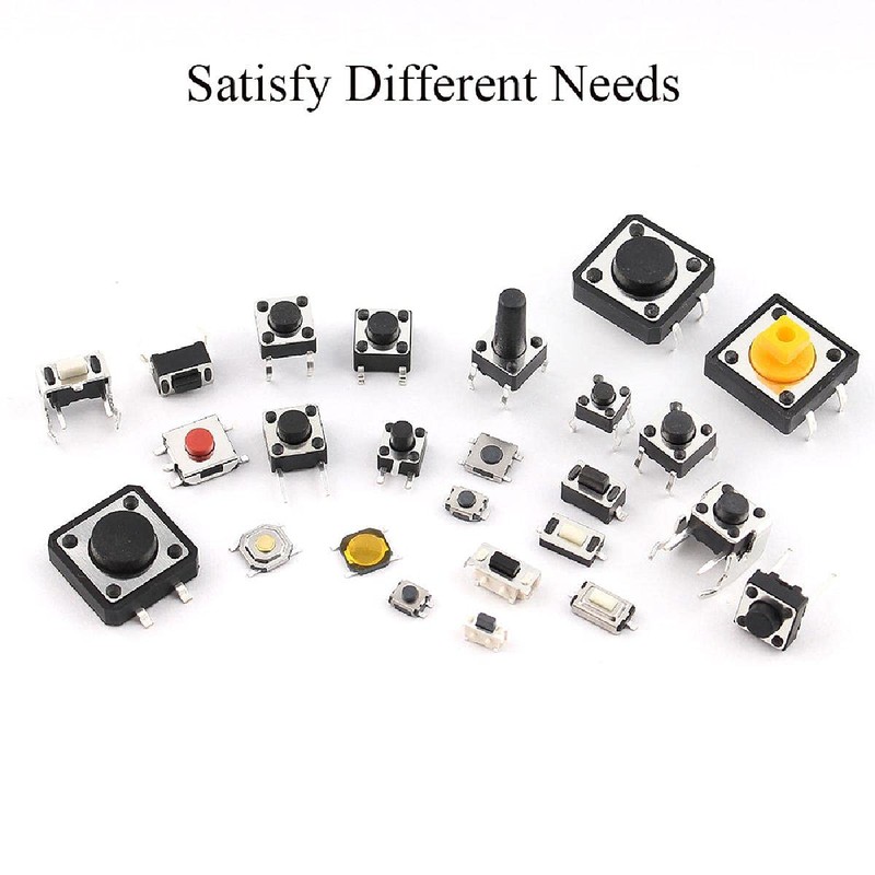 125Pcs Tactile Push Button Micro Switch Assortment for Car Remote