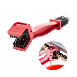 LST Chain Cleaning Motorbike Bike Brush Set Red Blue Sprocket Chain Brush Set of 2