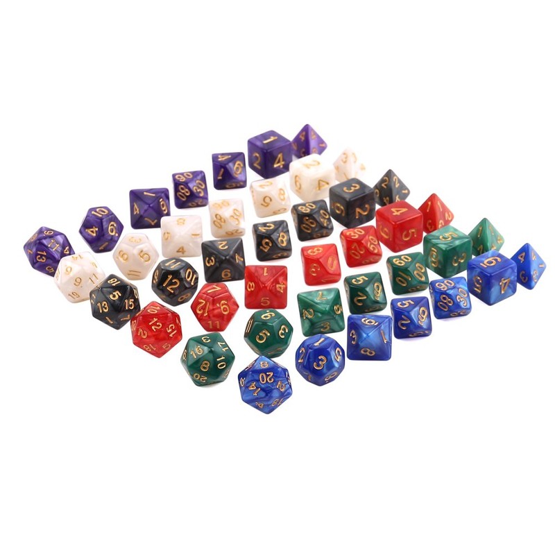 H&S 42pcs DnD Dice 6 Sets Dungeons and Dragons Dice