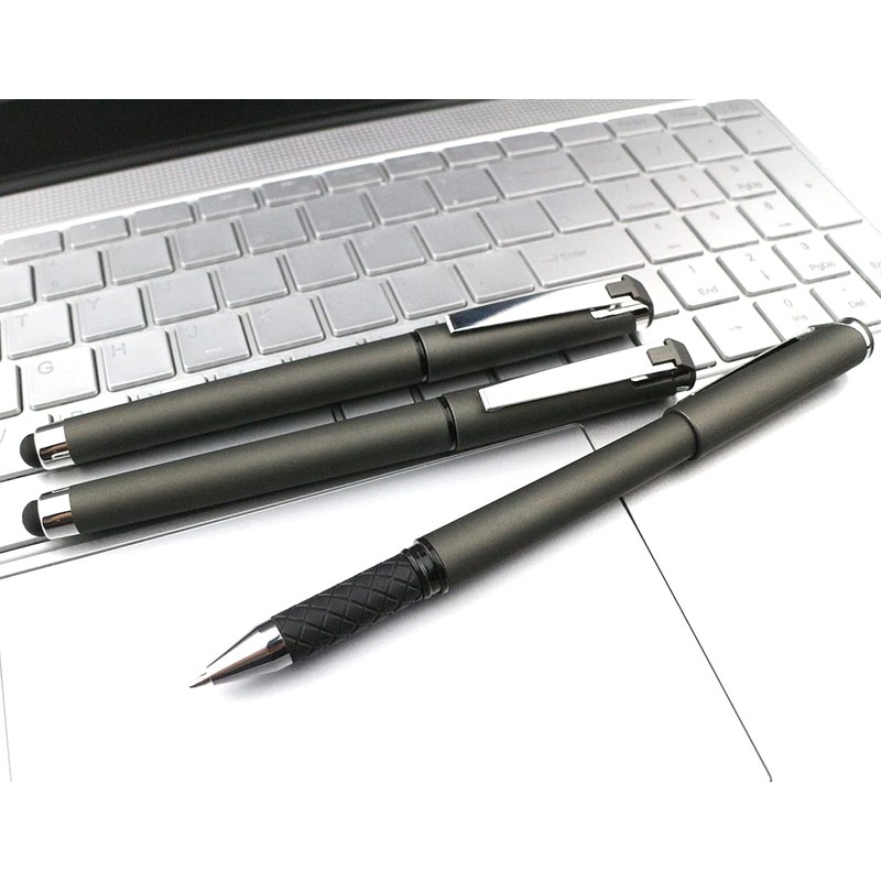 Lin.Pen 1.0mm Black Gel Pens, 2-in-1 stylus gel pen, Gel