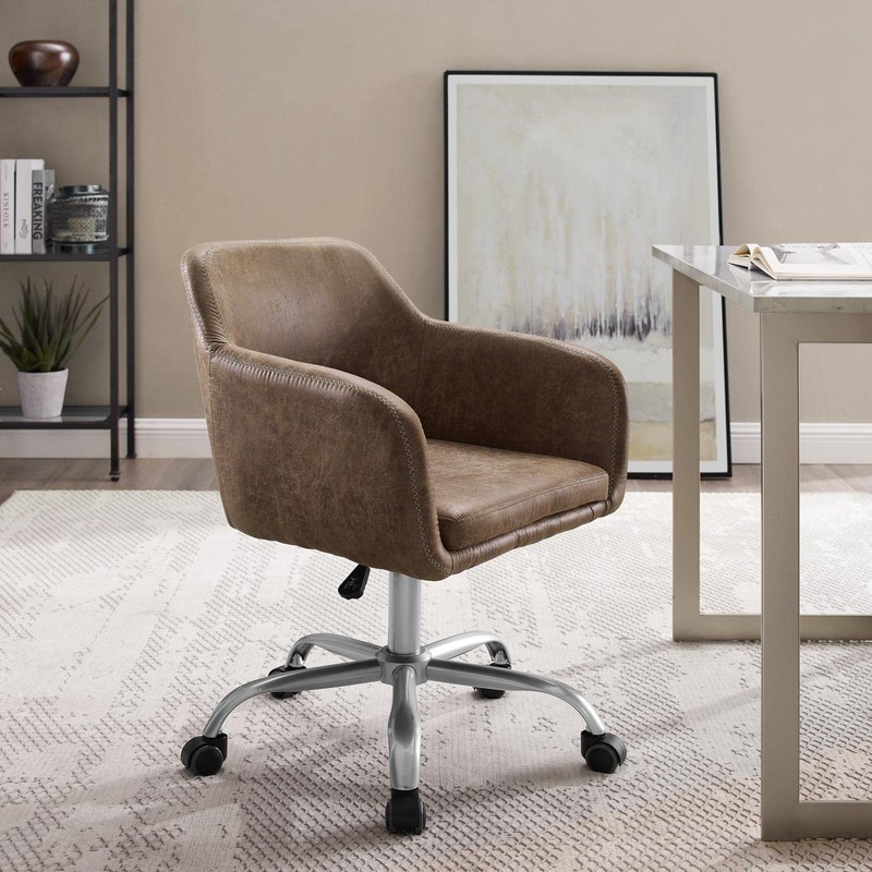 Linon Rylen Office Chair Silver