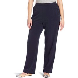 Briggs New York Womens Plus Size Pull On Average & Short Length Dress Pants, Navy, 20 Plus