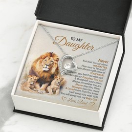KOLSTRAW To My Daughter Necklace from Dad with Message & Gift Box, Father Daughter Gifts from Dad, Birthday Gift for Daughter from Dad, Daughter Necklace, Daddy Daughter Gifts for My Daughter #5