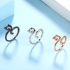 Lovely Cat Ring Black Gun Plated Animal Cat Adjustable Ring