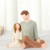 Carracci Father and Daughter Figures, Dad Daughter Statues, Shaped Hand-Painted